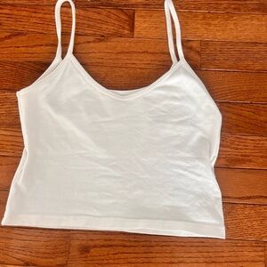 Brandy Melville White Crop T shirt